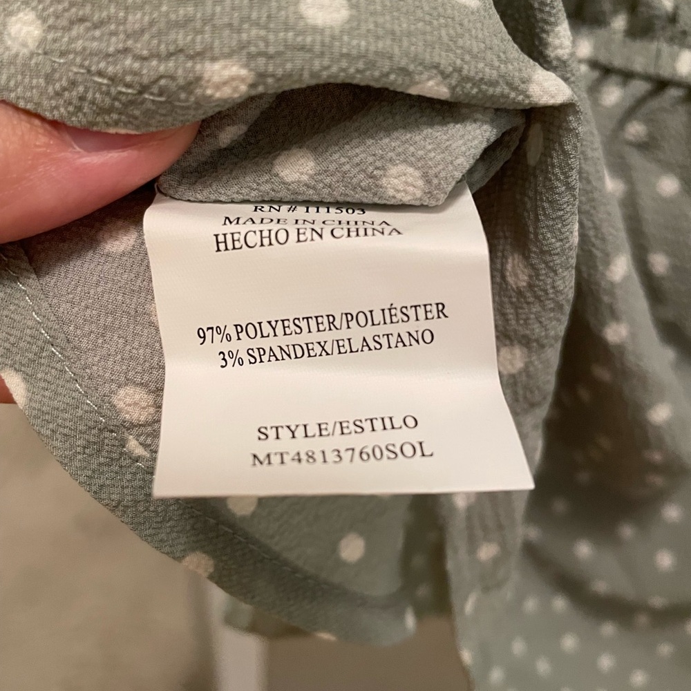 Light green Polka dot Top - Picture 4 of 4
